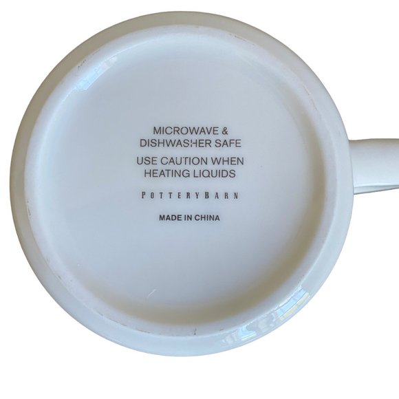 Pottery Barn Plaid Alphabet Stoneware Holiday Initial G Monogram Mug G - Picture 7 of 12